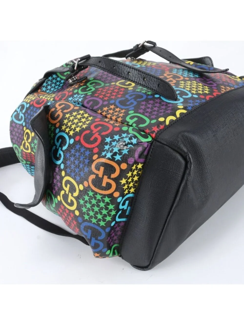 Gucci GG Psychedelic Leather Backpack Shoulder Bag Business